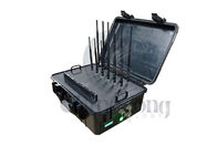 Faixas Handheld do jammer 12 do sinal do poder superior da mala de viagem para 2G/3G/4G LOJACK GPS WiFi