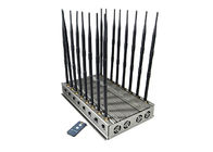 Jammer do sinal do poder superior de 16 antenas 101 watts para o telefone celular 3G 4G 5G WIFI GPS